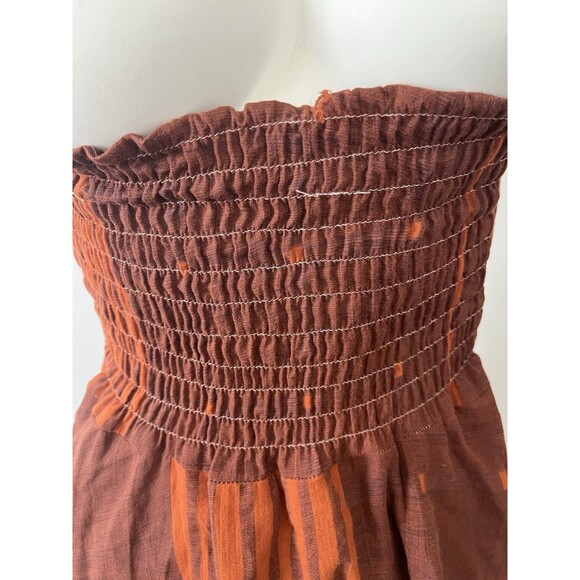 Womens Western Fairy Pinup Dress S Red Mod Halter Retro Rockabilly Ranch Boho - Picture 4 of 11